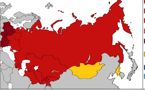 सोवियत संघ का नक्शा (Soviet Union Map)